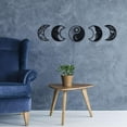 thumbnail image 4 of Adhesivo de pared creativo con diseño de fases lunares nórdicas, ideal para decorar el dormitorio y la sala de estar. Negro, 4 of 8
