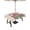 Light Beige, variant on Outdoor Tablecloth with Umbrella Hole, Happy Birthday Spillproof Waterproof Outdoor Table Cover, Ribbon Cake Balloon Cartoon Patio Tablecloths for Party/Garden/Picnic, Square 54"x54"