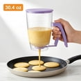 thumbnail image 1 of Distributeur de Pâte à Crêpes 30,4 Oz Poignée à Pression Outil Gaufrier (Violet), 1 of 8