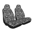 thumbnail image 2 of Naloa Zebra Car Seat Covers 2PCs Front Car Seat Covers Universal fit for Most Cars SUVs and Trucks - 2 PCS, 2 of 5