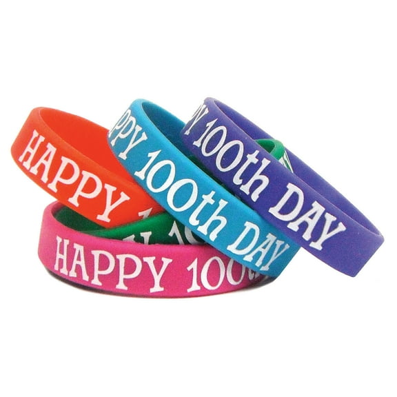 Happy 100th Day Wristbands
