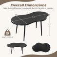 thumbnail image 3 of Gymax Cloud Shape Coffee TableIrregular Center Table w/ Metal FrameWooden Table Black, 3 of 10