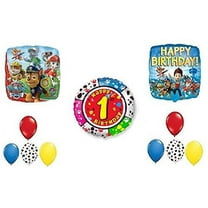 PAW PATROL Chase Dog 1st #1 11 Piece Birthday Party Mylar Latex Balloons Set - Plus Free Balloon Ribbon!