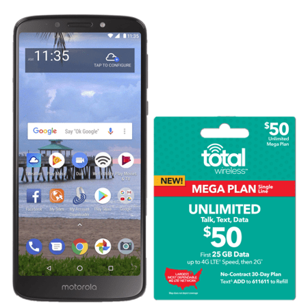 Total Wireless Motorola E5 and Prepaid Plan Bundle