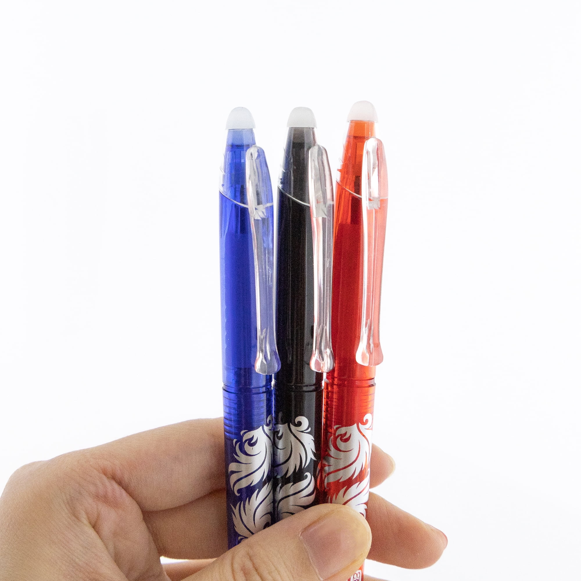 BAZIC Frizz Erasable Gel Pen 0.7mm Assorted Color, (3/Pack), 1-Pack