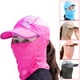 thumbnail image 4 of Sonducket Sombrero de protección de 360 ​​grados, gorra de protección solar plana para el cuello y la cara, para exteriores, senderismo, pesca, Deportes acuáticos Rosa roja Sonducket OD2671-04B, 4 of 6