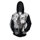 thumbnail image 4 of Sudadera con capucha y estampado gráfico de calaveras para hombre, ropa de otoño, sudaderas con cremallera, sudaderas con capucha góticas para hombre, 4 of 4