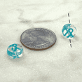 thumbnail image 5 of Ribbon Cancer Glass Beads for Jewelry Making, Ovarian Prostate Awareness, Turquoise, 10mm, 10 pcs, 5 of 9