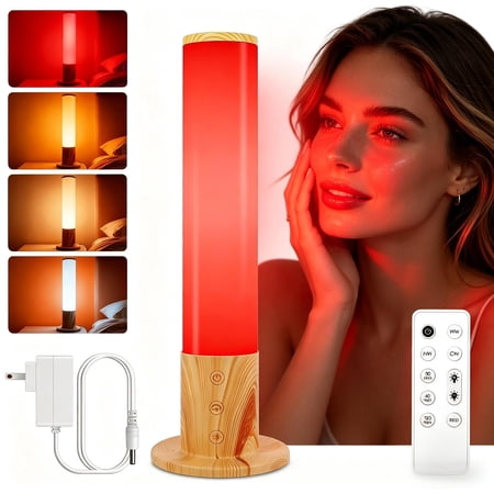 670nm Red Light Therapy Lamp, 10000 Lux Sun Simulation Light to Improve Sleep Quality & Relieve Blues