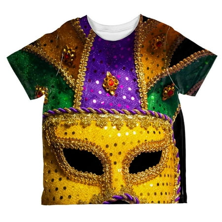 Mardi Gras Large Costume Mask All Over Toddler T Shirt