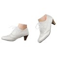thumbnail image 3 of IUJSOY Kitten Heels for Women Vintage Wingtip Pointed Toe Oxfords Lace up Dress Shoes for Work, 3 of 6