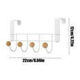 thumbnail image 3 of Clothes Hangers Over The Door Hooks Punch Frees Door Hook Clothes Hanger Door Cabinet Door Rack Clothes Hook Hanger Suitable For Kitchen Bedroom Living Room Study Bathroom Toilet And Office, 3 of 7