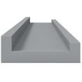 thumbnail image 5 of vidaXL Picture Frame Ledge Shelves 2 pcs Grey 60x9x3 cm MDF, 5 of 5
