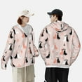 thumbnail image 3 of KLL White And Black Rabbit Print Men's Women’s UPF 50+ Sun Protection Outdoor Hoodie Jacket Long Sleeve Fishing Hiking Performance Shirt-, 3 of 6