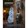 thumbnail image 4 of Light Sensor Timer Waterproof, Plug in Timer Switch, 100 ft Range Remote Control with 2 Grounded Electrical Outlets for Outdoor String Lights, 15A 1/2HP UL Listed, 4 of 7