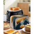 thumbnail image 5 of Fsddascl Vintage Boho Toaster Cover 4 Slice, Large Kitchen Appliance Covers, Abstract Mountains Sun Geometric Toaster Oven Cover with Loop, Bread Machine Cover Polyester Dust Cover Protection, 5 of 5