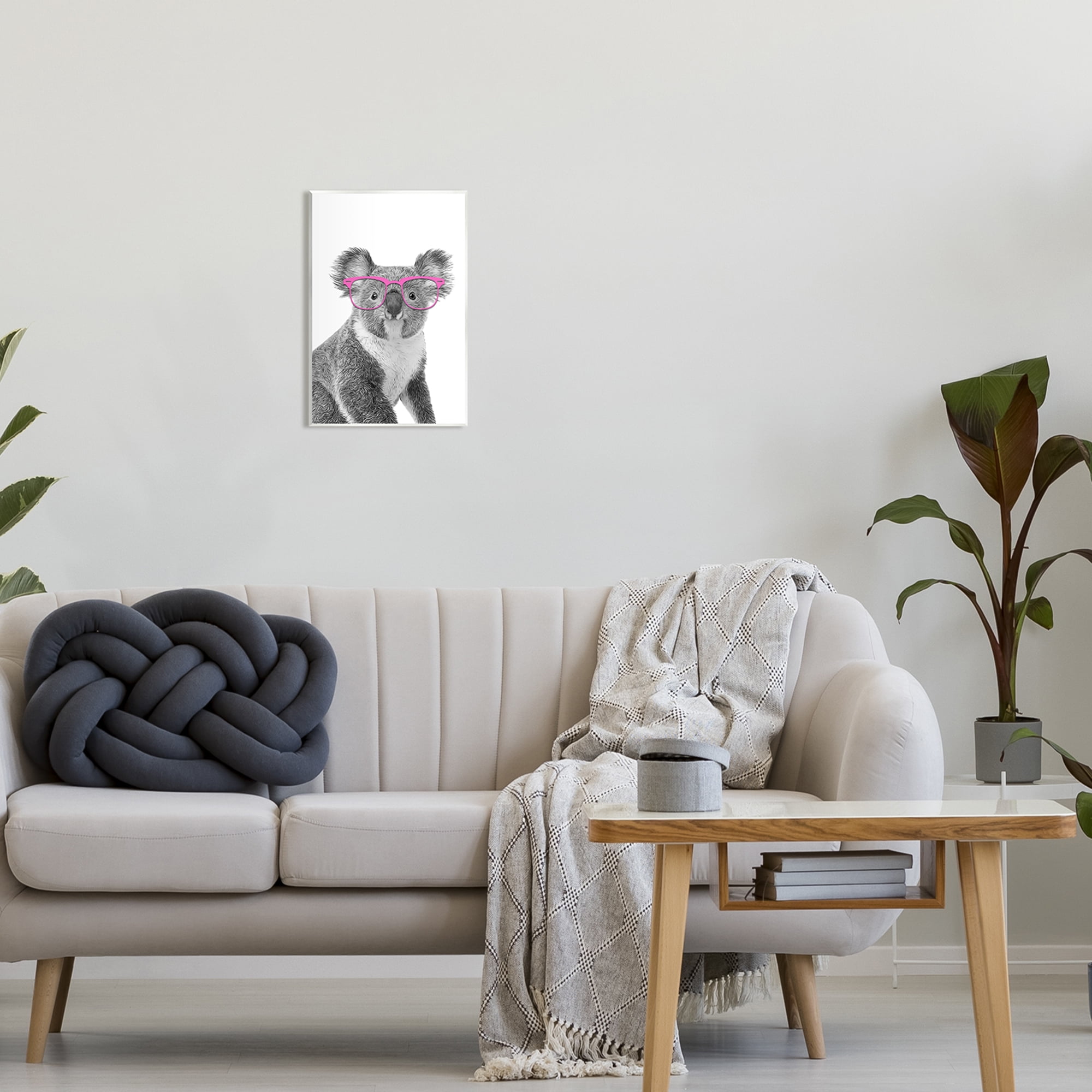Stupell Industries Funny Koala Wildlife In Glasses Animals & Insects Painting Unframed Art Print Wall Art