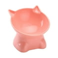 thumbnail image 2 of Raised Cat Bowl Pet Feeding Dish Lightweight Dog Bowl Protection Cervical Tilted Pet Feeder Elevated Cat Food Bowl for Small Medium Dogs Pink, 2 of 9