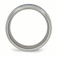 thumbnail image 2 of Titanium Polished Blue Carbon Fiber Inlay Ring 12.5 Size, 2 of 6