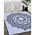 thumbnail image 3 of Ahgly Company Machine Washable Indoor Square Transitional Lavender Blue Area Rugs, 8' Square, 3 of 7