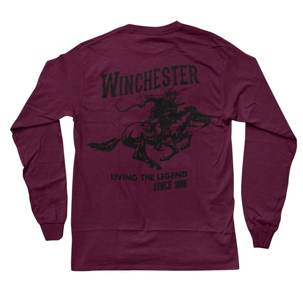 Winchester Official Winchester Mens Vintage Rider Graphic Long Sleeve