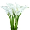 thumbnail image 2 of Ramo de flores artificiales, tacto realista, flores para ramos de boda, hogar, hotel, jardín, Tela, blanco, 6PCS, 2 of 5