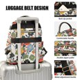 thumbnail image 3 of FORMRS Mini Backpack Purse for Women Quilted Travel Daypack Casual Shoulder Bag, Black Flowers Pattern, 3 of 7