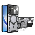 thumbnail image 1 of Sliding Window Lens Protection Case for Samsung Galaxy S24, Heavy Duty Shockproof Phone Cover with Folding Rotating Magnetic Bracket for Samsung Galax, 1 of 5