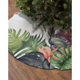 thumbnail image 2 of Palm Leaves Christmas Tree Skirt 48 Inches Large Christmas Skirt Tree, Summer Botanical Tropical Plants Tree Skirt Christmas Decorations for Fireplace Party Holidays Indoor Outdoor, 2 of 7