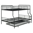 thumbnail image 3 of DreamBuck Full XL Over Queen Metal Bunk Bed with Trundle, Metal Bunk Bed with Ladder and Full-Length Guardrail, Convertible Metal Bed Frame for Teens Adults, Space Saving & No Box Spring Need, 3 of 10