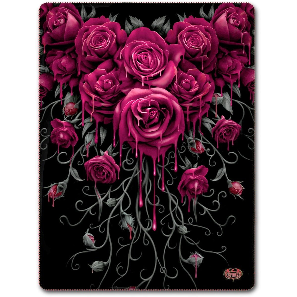 blanket Spiral Direct Blood Rose Fleece Blanket Super Soft Red Roses
