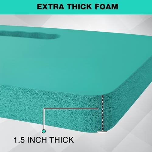 Extra Thick Kneeling Pad, 2-Pack, Soft Foam Cushioning for Knee, Large Foam Kneeler Mat for Gardening, Bathing Baby, Workout Supplies, 17.5 x 11 x 1.5 in, Robin's egg Blue