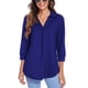thumbnail image 1 of Sexy Dance Top de mujer con manga 3/4 y blusa holgada con cuello en V, 1 of 7