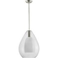 thumbnail image 5 of Carillon Collection One-Light Brushed Nickel Large Contemporary Pendant, 5 of 13