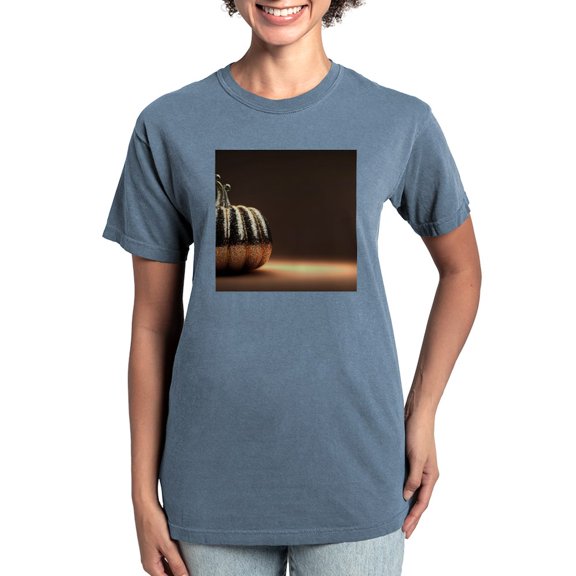 CafePress - Glitter Pumpkin Women's Comfort Colors® T Shirt - Womens Comfort Colors® Shirt