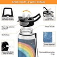 thumbnail image 4 of Little Elephants Rainbow Sports Water Bottle 32oz with Straw for Kids Travel Mug BPA Free Leak Proof for School, 4 of 7