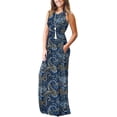 thumbnail image 2 of Vestido largo suelto sin mangas de verano para mujer Vestido largo casual con bolsillos Adepaton FSHY034-225, 2 of 3