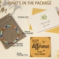 thumbnail image 7 of KLL Thank you Gifts for Women - Never Forget The Difference That You Make - Natural Rainbow Stone Bracelet Appreciation Gifts for Mentor Teacher Nurse, Going Away Gift Retirement Gift, 7 of 7