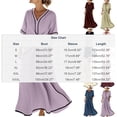 thumbnail image 3 of Gamivast Dresses for Women Linen Short Sleeve V-Neck Twist Front Maxi Dress Loose Fit A-Line Long Dress with Pockets Casual Resort Vacation Beach Dress Wine S, 3 of 6