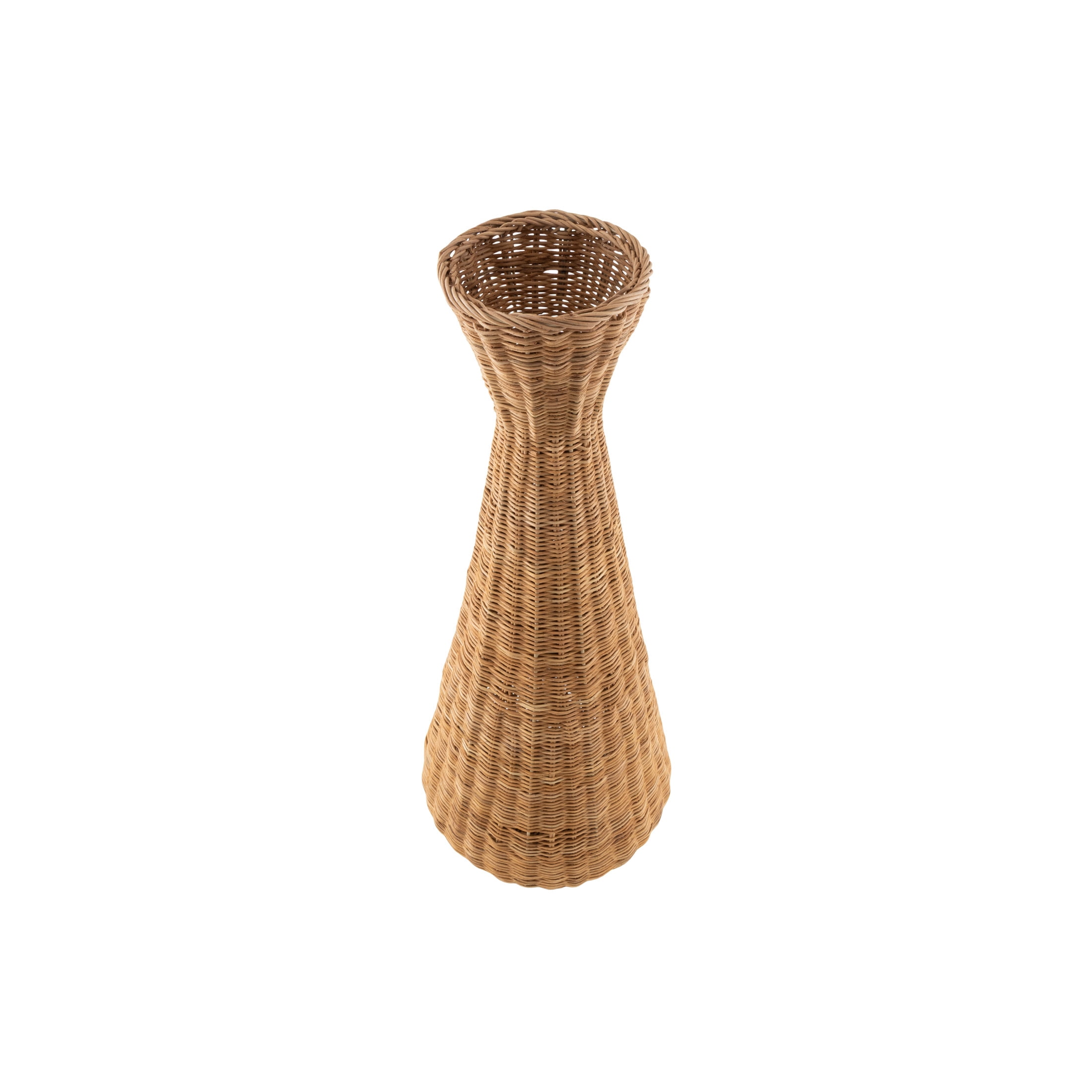 DecMode 30" Handmade Wrapped Brown Seagrass Vase