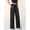 Black wide leg jeans women a1, variant on Wide Leg Jeans for Women High Waisted Flowy Floral Pants with Pockets Casual Streetwear Long Lounge Trousers Summer Party Beachwear, Black S