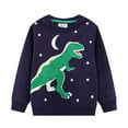 thumbnail image 3 of Chandails en Molleton Dinosaures pour Garçons Tout-Petits Automne Col Rond Manches Longues Chandail Coton Ample T-Shirts pour 2-8 Ans, 3 of 7