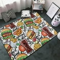 thumbnail image 3 of Cute Food Tomato Cucumber Burger Shaggy Area Rug, Rugs for Living Room Bedroom Non Slip Door Mat Indoor Carpet Machine Washable Nursery Home Decor Floor Mats for Entryway 60x39in-#, 3 of 5