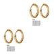 thumbnail image 2 of Pendientes de aro Qarigey de plata para mujer Acero inoxidable, 2 of 6