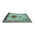 thumbnail image 2 of Ahgly Company Indoor Round Medallion Light Blue Traditional Area Rugs, 7' Round, 2 of 4