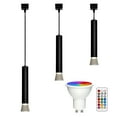 thumbnail image 1 of FSLiving H Type Linear Look Track Lighting, Accent Light by Remote Control, Color Changing RGB Tunable White GU10 Timer Bulb Mini Light H Track Mounted for Living Room Shopwindow Customizable, 1 of 8