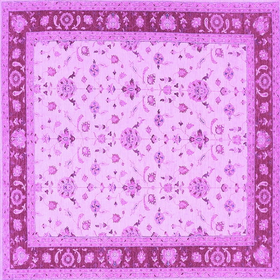 Ahgly Company Indoor Square Persian Purple Traditional Area Rugs, 8' Square