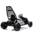 thumbnail image 3 of iYofe 24v Ride on Toys for Big Kids, 400w 7.5 Mph Electric Go Kart W/Front Eva Wheel, Music & Lights, Suspension, Bluetooth, 5 Point Harness, Kids Electric Car Black, 3 of 8