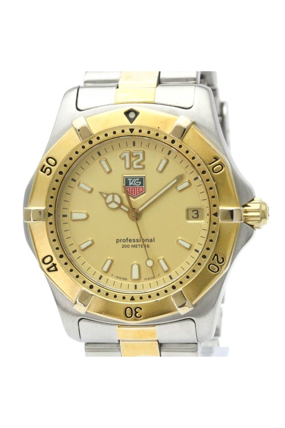 Pre-Owned TAG HEUER Professional Gold Plated Steel Quartz Mens Watch WK1121 Polished (Good)