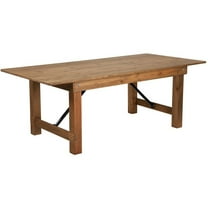 Bowery Hill 7'X40" Folding Farm Table In Antique Rustic